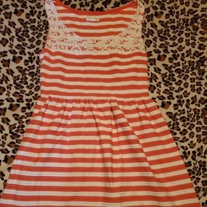 Coral Stripped Dress